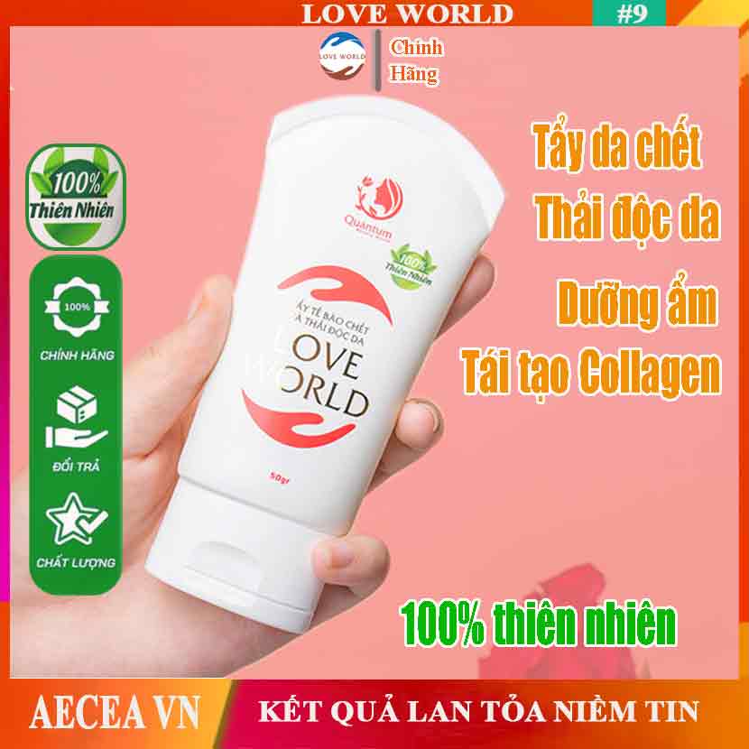 Tẩy Da Chết Tế Bào Chết Cho Da Mặt Love World Thải Độc Da Dầu Mụn Nhạy Cảm Sần Khô Tinh Chất Hoàn Toàn Nhiên Nhiên