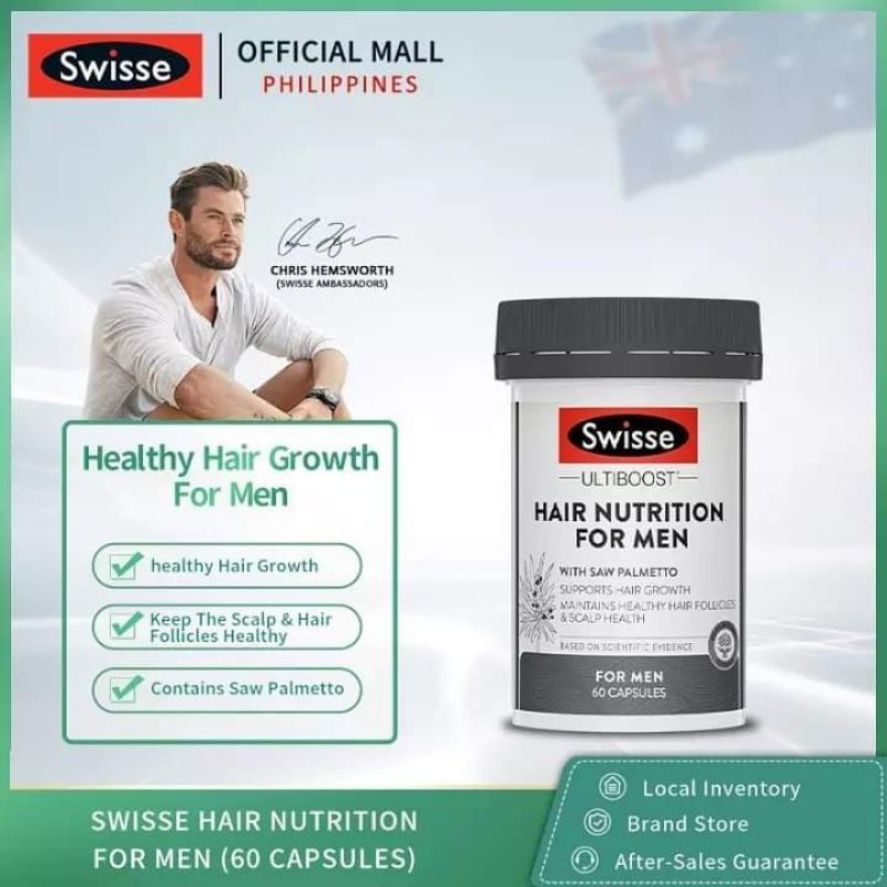 SWISSE HAIR NUTRITION FOR MEN - viên uống mọc tóc cho nam