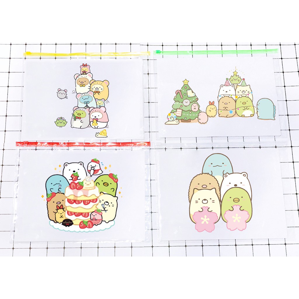 Clear bag pusheen A4/A5 CLBI4 Túi đựng tài liệu mèo may mắn siêu anh hùng doremon sumikko