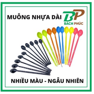 Xấp 10 Muỗng nhựa Rico khuấy sinh tố - Dụng Cụ Pha Chế - Kho Pha Chế Đà Nẵng