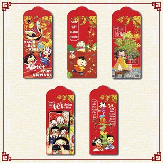 Combo 100 Bao Lì Xì Tết Giáp Thìn 2024 giá sỉ Giao Đủ Mẫu💖FREESHIP💖 Mẫu 1