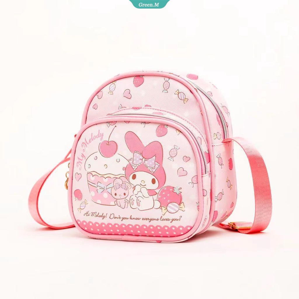 SANRIO Túi Đeo Vai Đựng Tiền Xu Họa Tiết Hoạt Hình Dễ Thương Cho Bé Gái