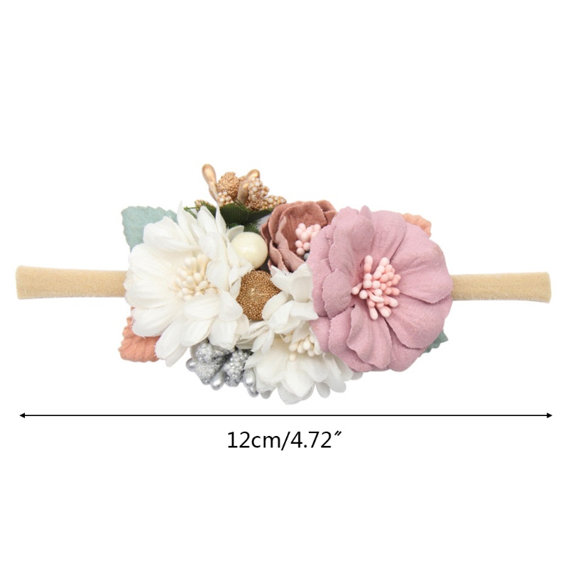 Set 3 băng đô hoa làm phụ kiện chụp ảnh cho trẻ sơ sinh