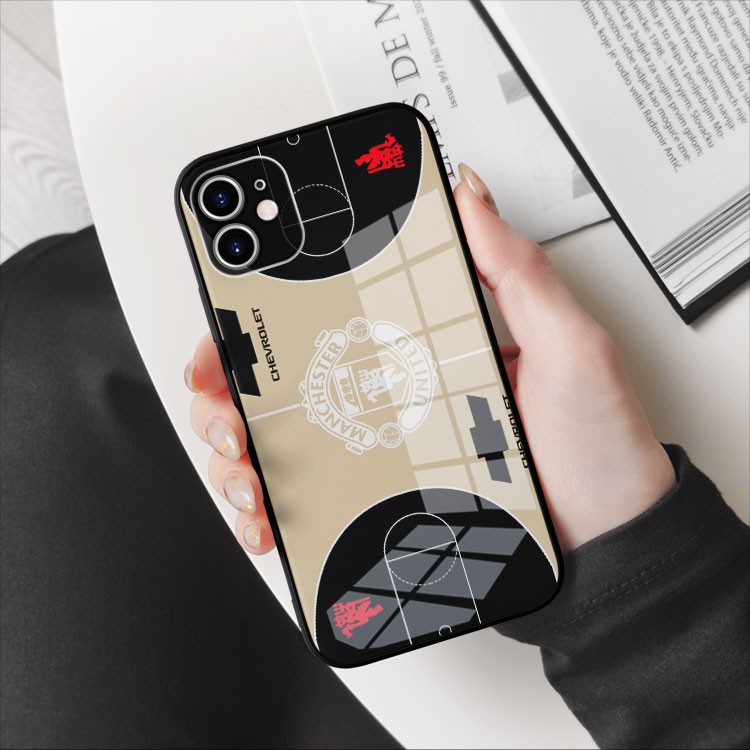 Ốp lưng kính đẹp Logo đội bóng MANCHESTER UNITED Iphone 7/7Plus/8/8Plus/X/Xs/Xs Max/11/11 Promax/12/12 Promax OK-94