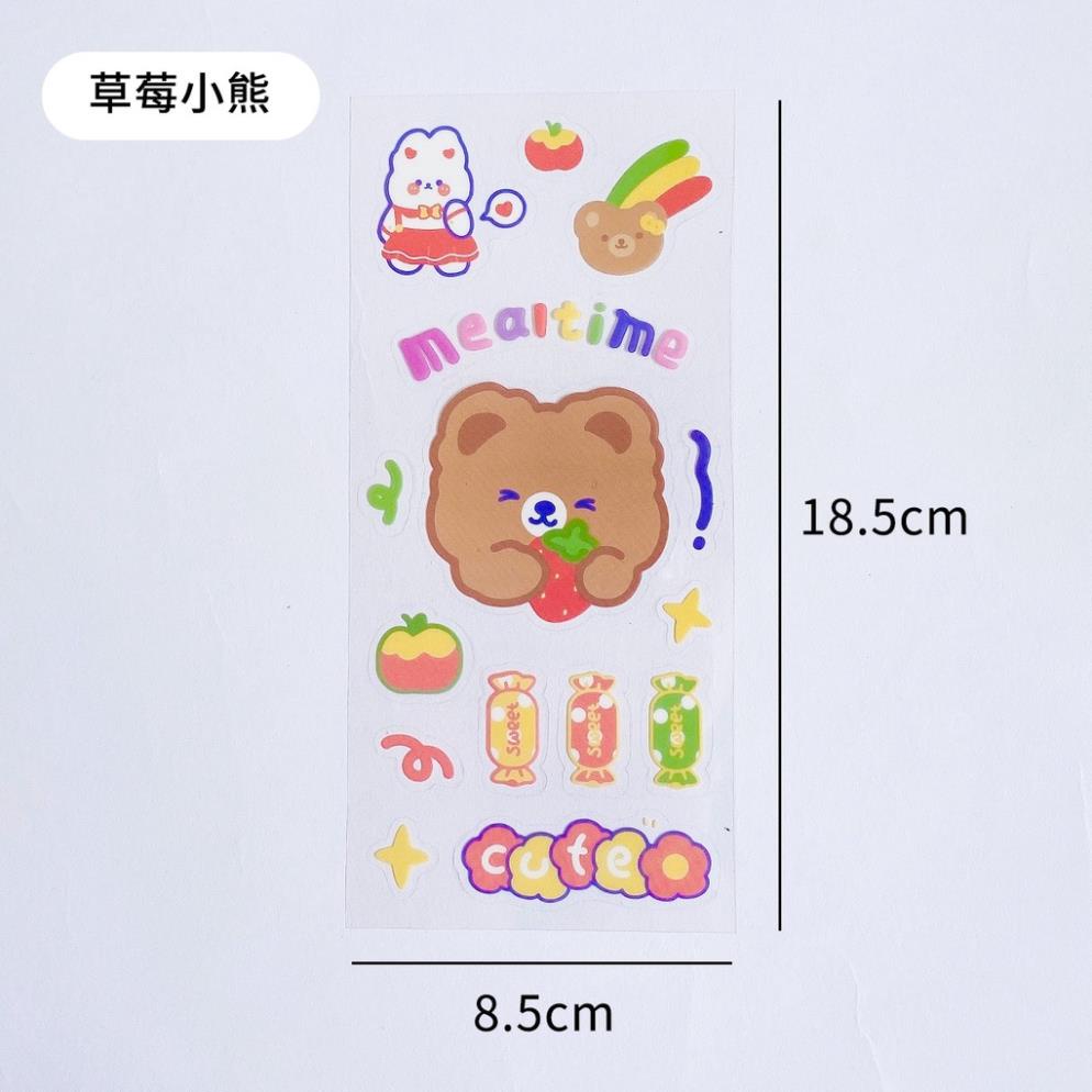 Miếng Dán Sticker Trong Suốt Chống Thấm Nước Cách Nhiệt Họa Tiết Hoạt Hình Dễ Thương