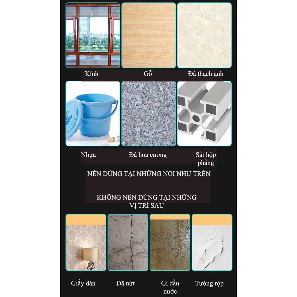 Băng dính hai mặt siêu chắc dùng treo đồ trang trí nhà cửa gắn vật treo giá kệ phòng tắm vệ sinh