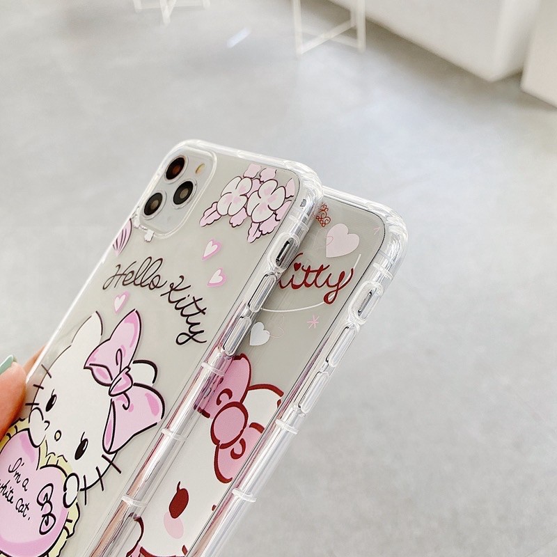 Ốp Lưng Case Iphone Dẻo  Hello kitty hồng Trong Không Ngả Màu 7g/8g/7Plus/8Plus/X/Xs/Xsmax/Xr/11/11Pro/11Promax/12/12pr