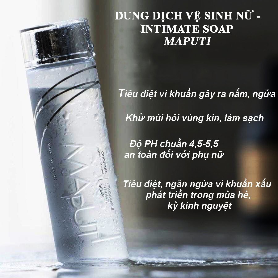 Dung dịch vệ sinh nữ Maputi an toàn lành tính hạn chế vi khuẩn Maputi - Nhật Bản 120ml