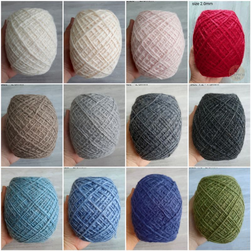 (new 22/9) Cuộn len lông cừu Hàn 2.0mm mềm mịn, ấm