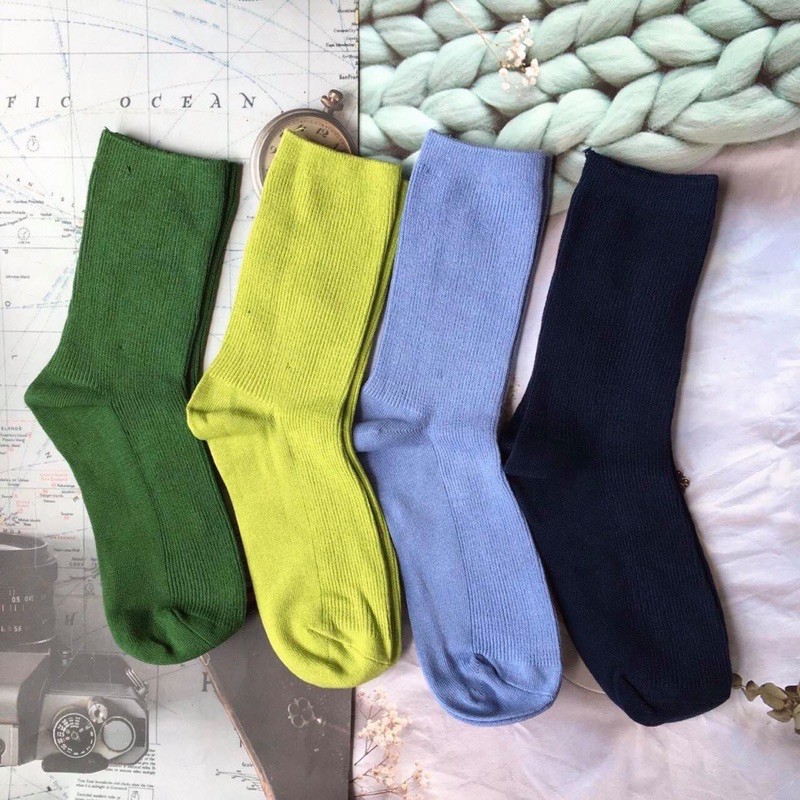 Vớ(Tất) Cổ Cao  Basic Unisex Kèm Ảnh_Clip Thật