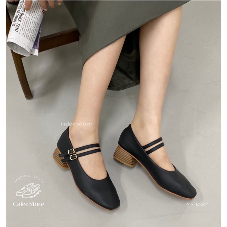 Xăng Đan Quai Cài - Giày Mary Janes Basic - Dép Sandals màu đen màu kem màu be Ulzzang Tiểu Thư Hàn Quốc