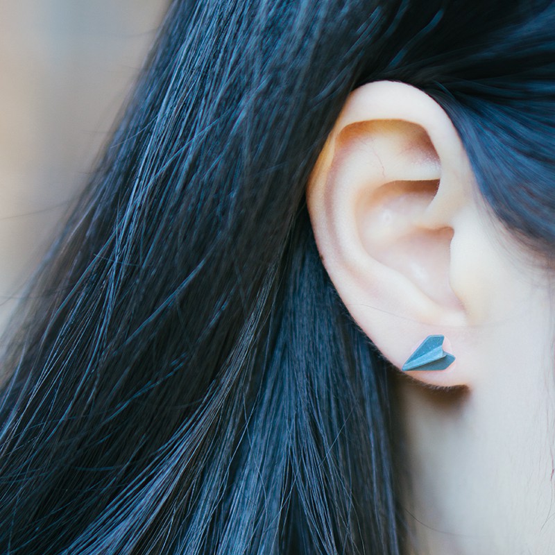 Bông Tai Hình Máy Bay Bằng Sứ Độc Đáo A14 Phong Cách Hàn Quốc Sành Điệu