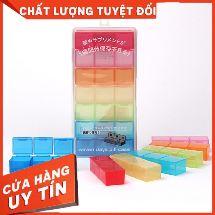 Hộp đựng đồ chia thuốc ⚡𝗙𝗥𝗘𝗘 𝗦𝗛𝗜𝗣 ⚡Hộp đựng các loại vật dụng nhỏ trong gia đình thiết kế nhỏ gọn tiện mang đi