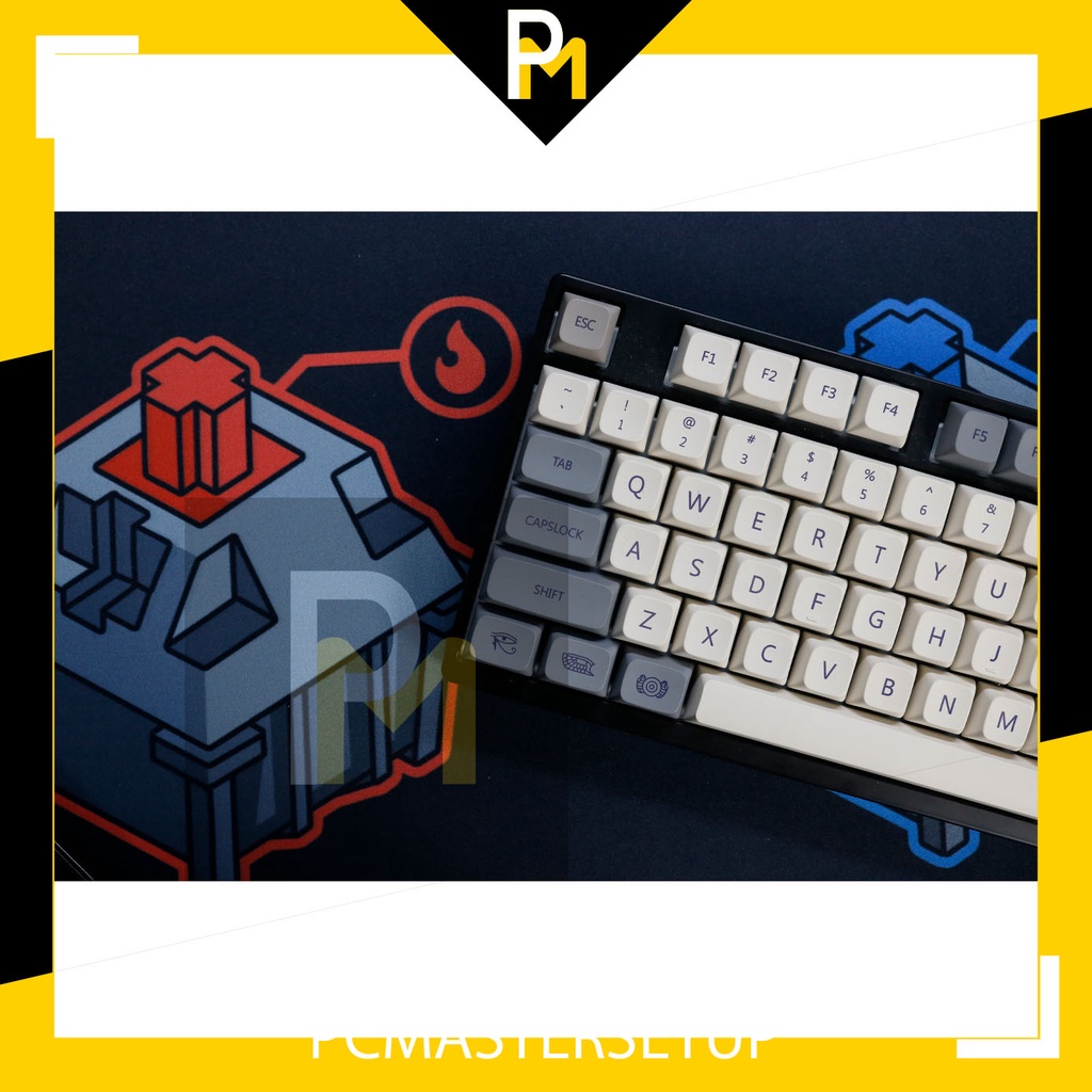 Keycap pbt xda Retro Element nguyên tố cao 9.5mm 121 phím, nút cho bàn phím cơ của pcmaster