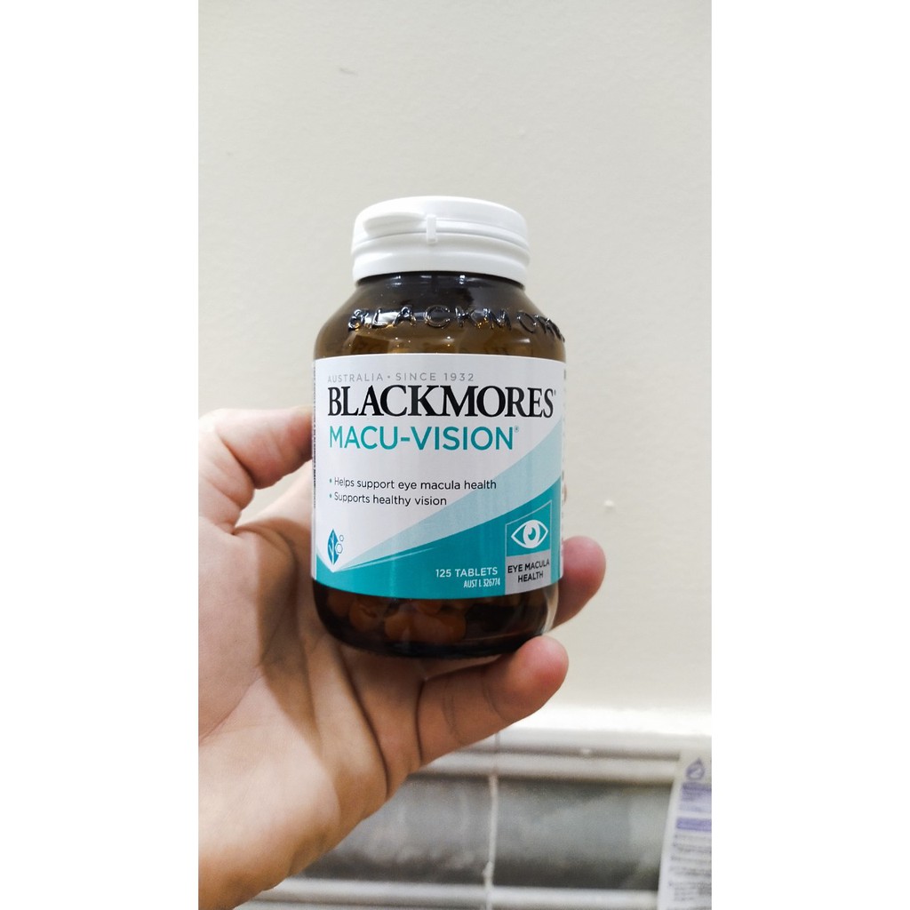 Bổ mắt Macu Vision Blackmores Úc hộp lớn 125 viên và 150v
