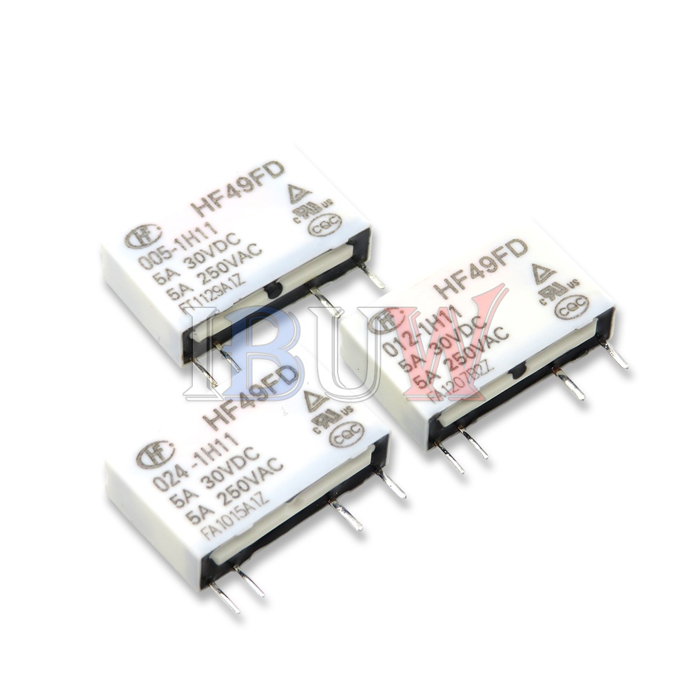 Bộ 2 Rơ Le HF49FD HF49FD-005-1H11 HF49FD-012-1H11 HF49FD-024-1H11 Hf2 024 1H11 4Pin 5A DC 5V 12V 24V 24V