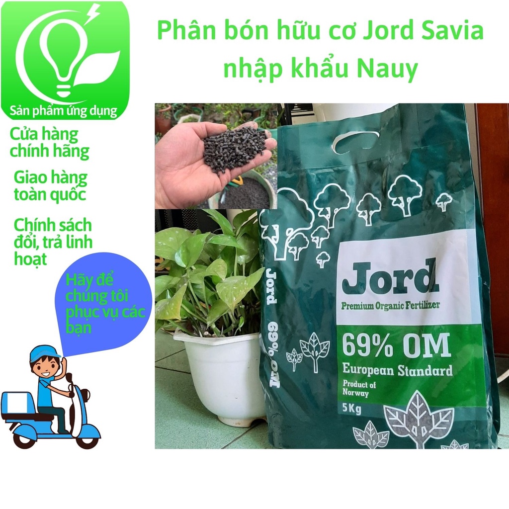 5kg Phân bón hữu cơ Jord Savia nhập khẩu Nauy, phân cá hồi cung cấp đủ dinh dưỡng dành cho hoa lan cây cảnh, cây bonsai