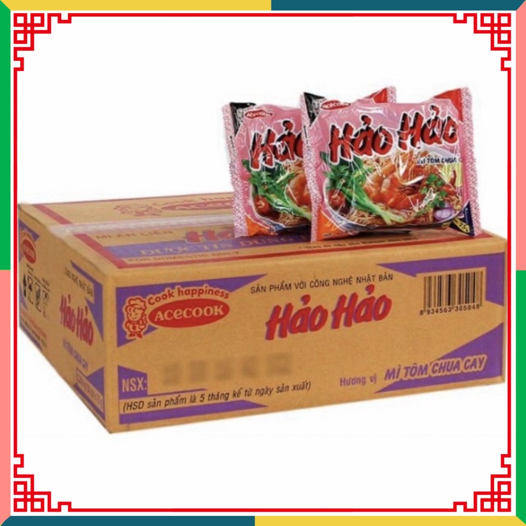 Mì tôm hảo hảo cay chua, lẩu kim chi  75g thùng 30 gói date mới giá siêu rẻ