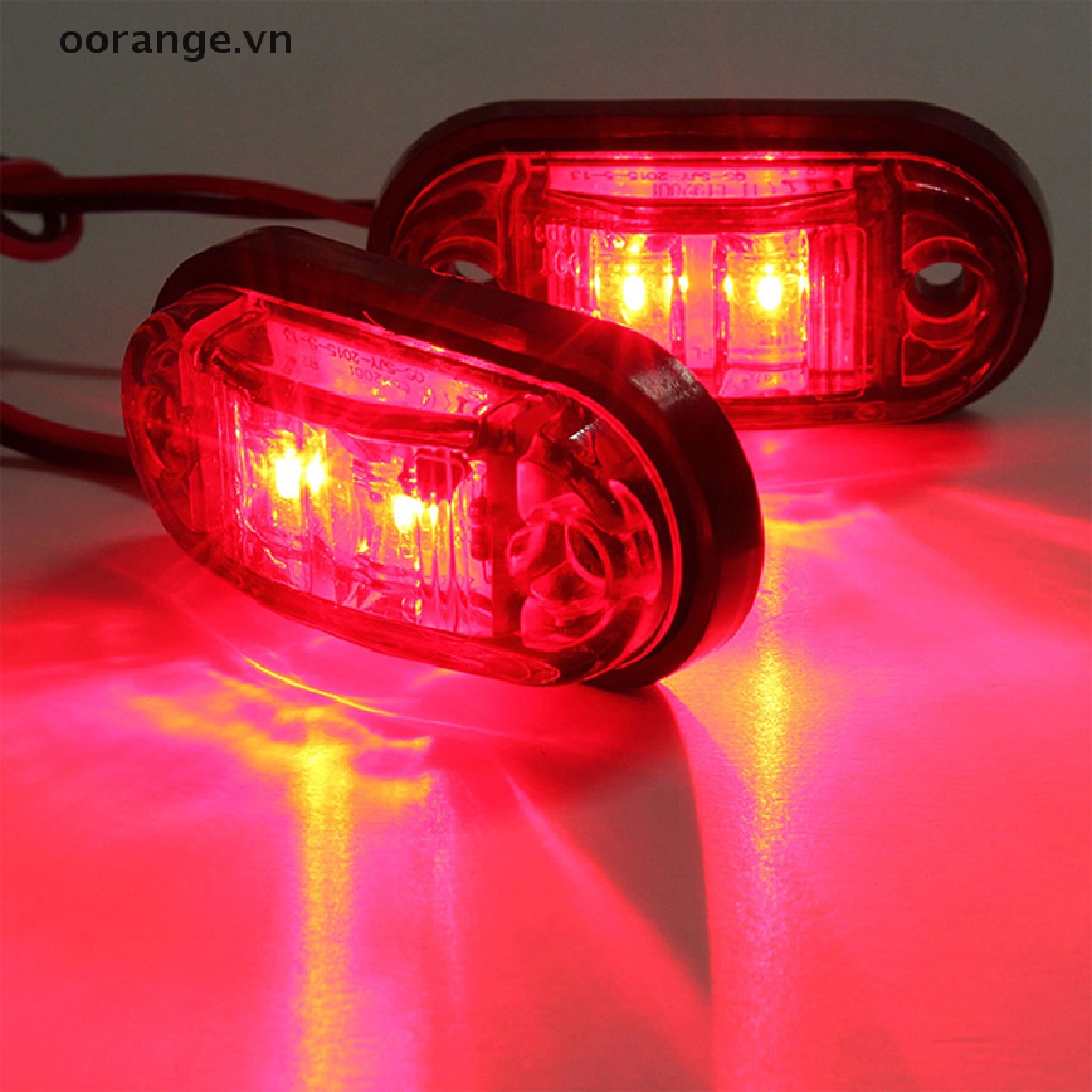 Đèn cảnh báo hình oval 12v 24V gắn hông xe tải chuyên dùng nhiều màu sắc