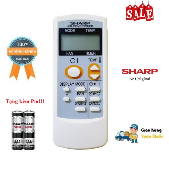 Remote Điều khiển điều hòa Sharp các dòng 1 chiều 2 chiều Inverter- Hàng chính hãng mới 100% Tặng kèm Pin!!!