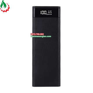 DMST Box sạc dự phòng 10 cell 18650 có lò xo hiển thị LCD (Không pin)