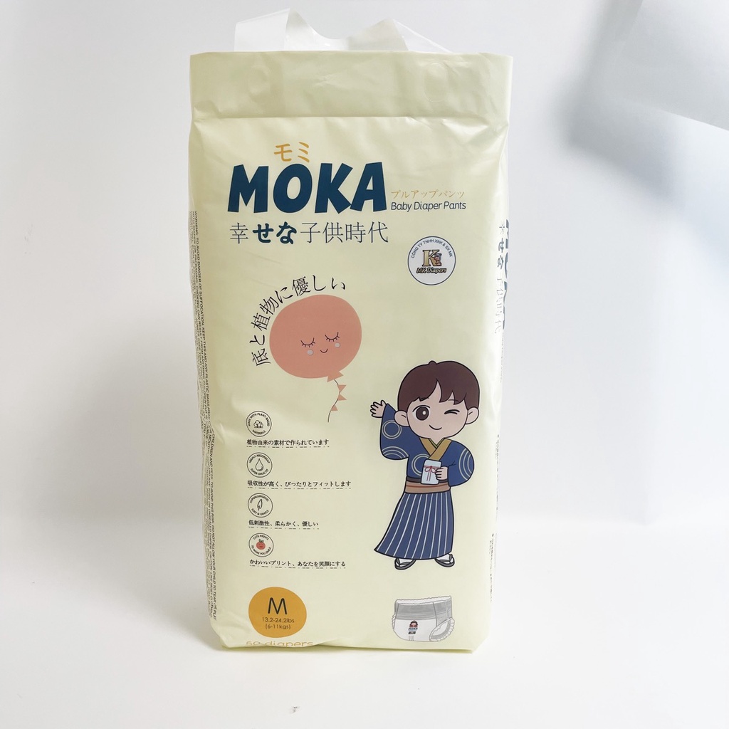 Bỉm quần / dán Moka SM/L/Xl/Xxl/4Xl100 Nin