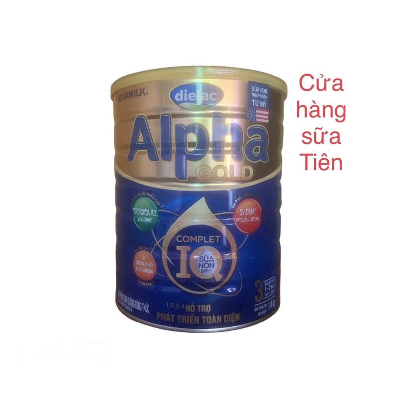 Sữa bột Vinamilk Dielac Alpha Gold IQ Step 3 - 1.4kg (Hộp thiếc)