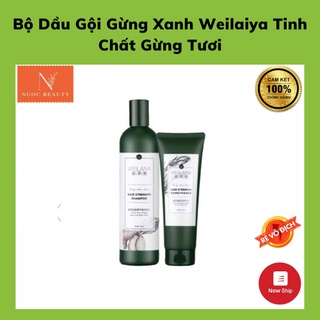 Bộ Dầu Gội Weilaiya, Tinh Chất Gừng, Hỗ Trợ Mọc Tóc, Ngăn Rụng Tóc,Cho Da Đầu Dầu 400ml