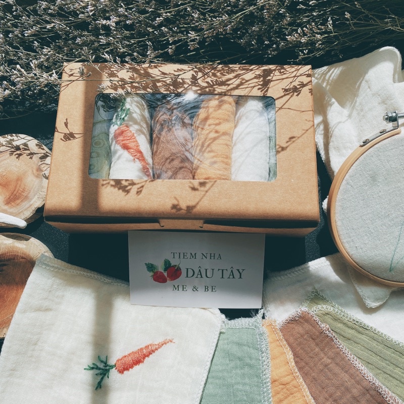 𝚝𝚒𝚎𝚖𝚗𝚑𝚊𝚍𝚊𝚞𝚝𝚊𝚢 - Khăn sữa xô muslin set 6-10 cái/hộp