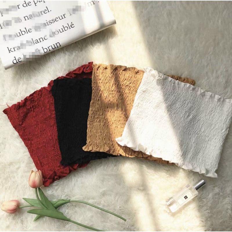 Áo ống nhún siêu cute dễ phối đồ