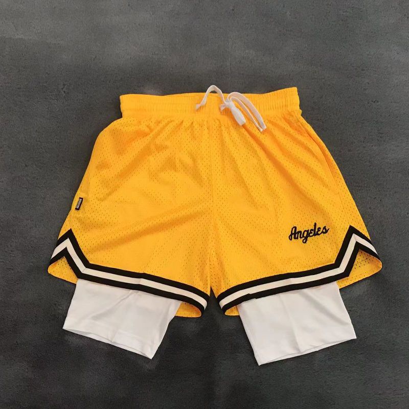 Bán Chạy!F &amp; X Quần Short Bóng Rổ Mỹ Giả Hai Lớp Dài Đến Đầu Gối Kèm Thắt Lưng Thể Thao Chạy Bộ Đường Phố Mùa Hè Mát Mẻ Dành Cho Bạn Nam