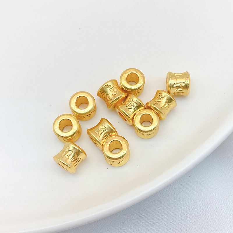 Chuỗi Hạt Mantra Sáu Cánh Màu Vàng Mờ Thủ Công diy