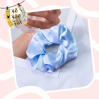 Buộc tóc scrunchies satin bóng