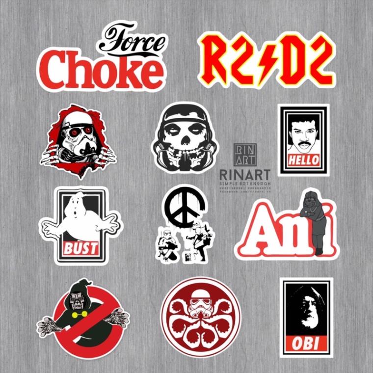 SET 11 STICKER SIÊU CHẤT DÁN TRANG TRÍ ĐT LAPTOP VALI TƯỜNG TỦ KỆ MŨ BẢO HIỂM XE MÁY NOTEBOOK
