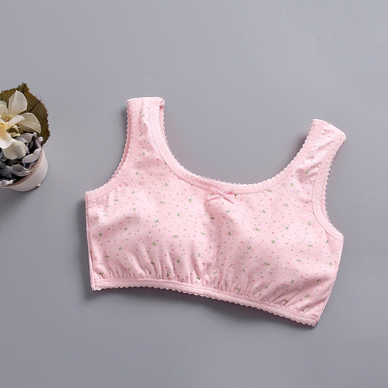 Bộ 4 Áo Ngực Cotton Không Đường May In Chữ YOUYO Girl Cho Tuổi Teen