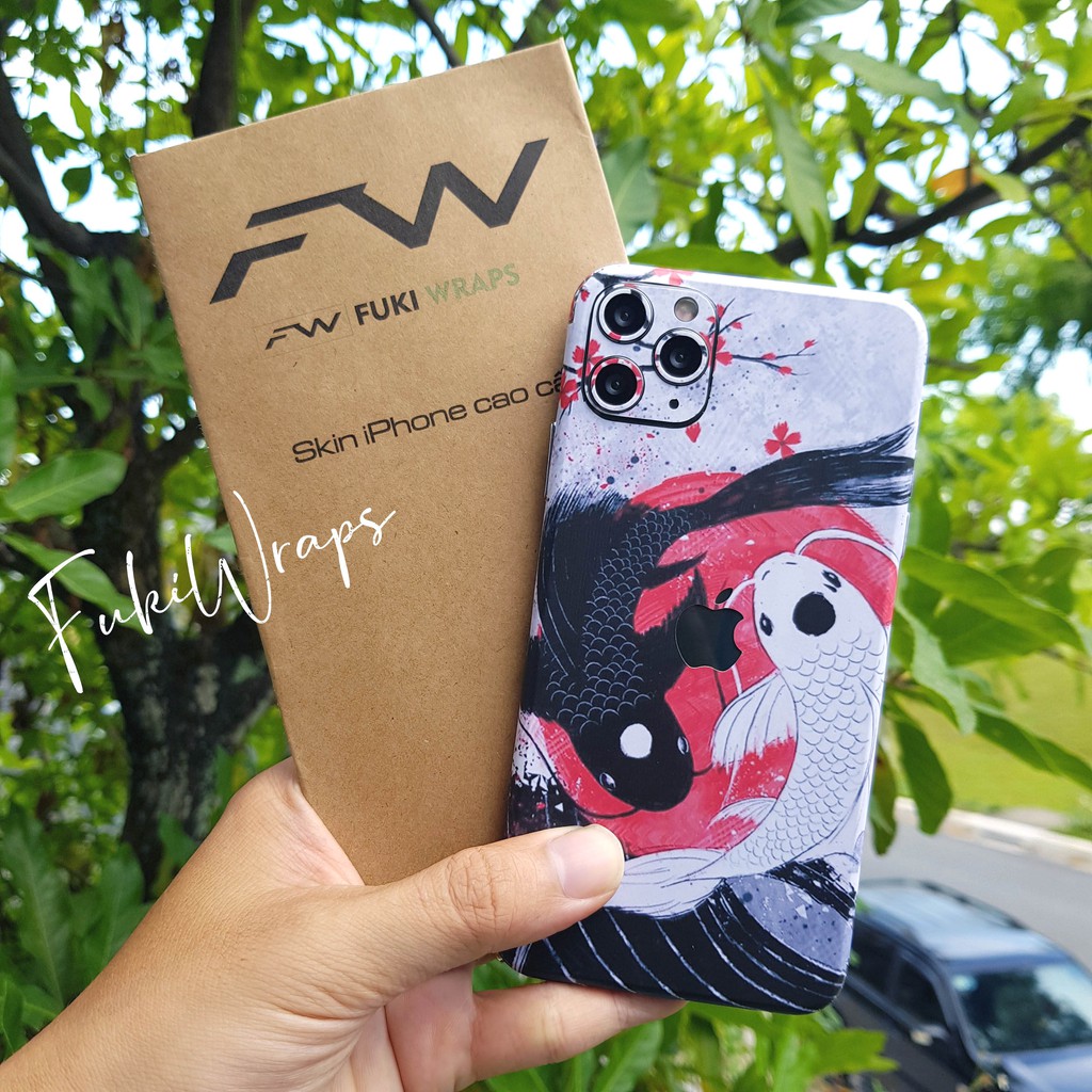 Tấm dán Skin IPHONE FULL VIỀN Cá Koi Dành Cho 12 Pro Max 11 Pro max X XS XR XSMAX 6Plus 7Plus 8Plus ip5 ip6 ip7 ip8