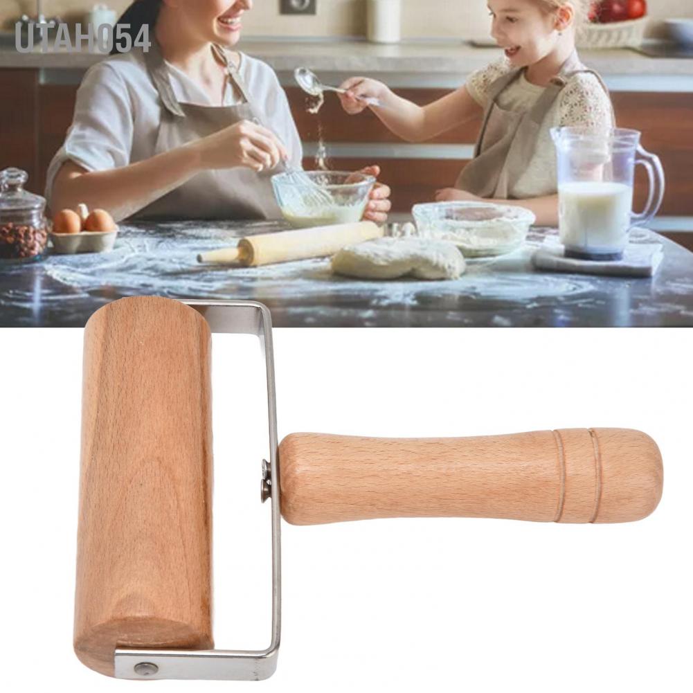Utah054 Pizza Roller Multifunctional Fine Polishing Smoother Surfaces Practical Wood Pastry for Home Cake Shop