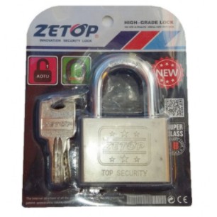 Ổ khóa ZETOP 60MM high-grade lock, khóa cửa thép không gỉ chống trộm 4 chìa