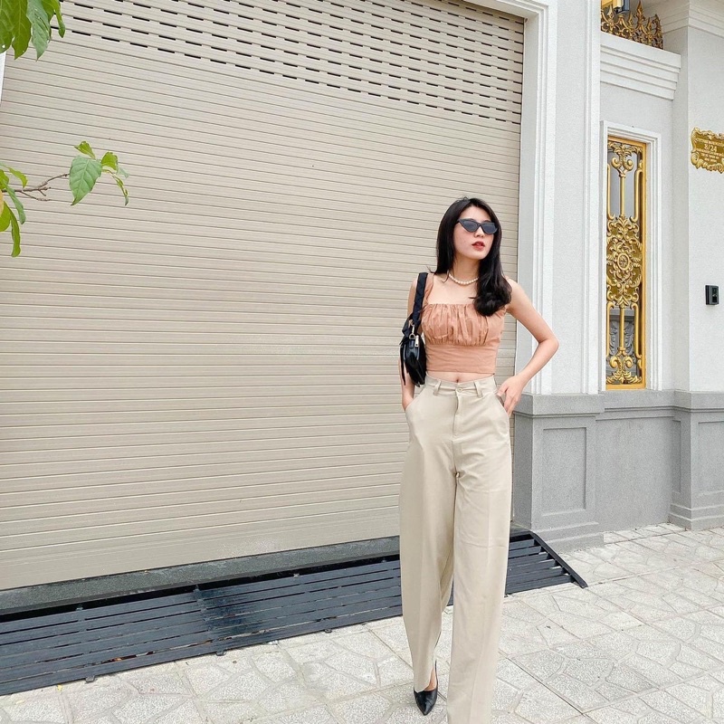 Quần ống suông nữ lưng cao Basic Pants Reverclothings