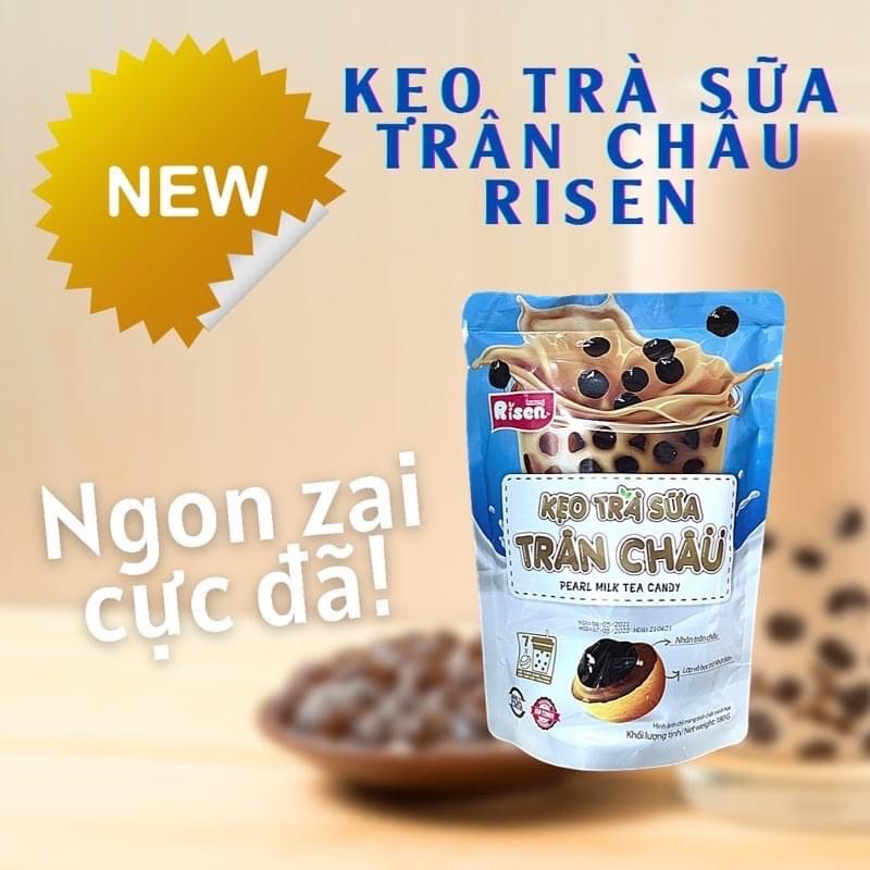 Kẹo Trà Sữa Trân Châu Risen Gói 180gram