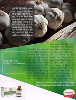 Tinh dầu tỏi cầu bình an
