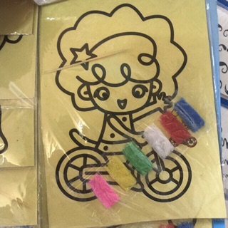 Tô màu tranh cát cho bé