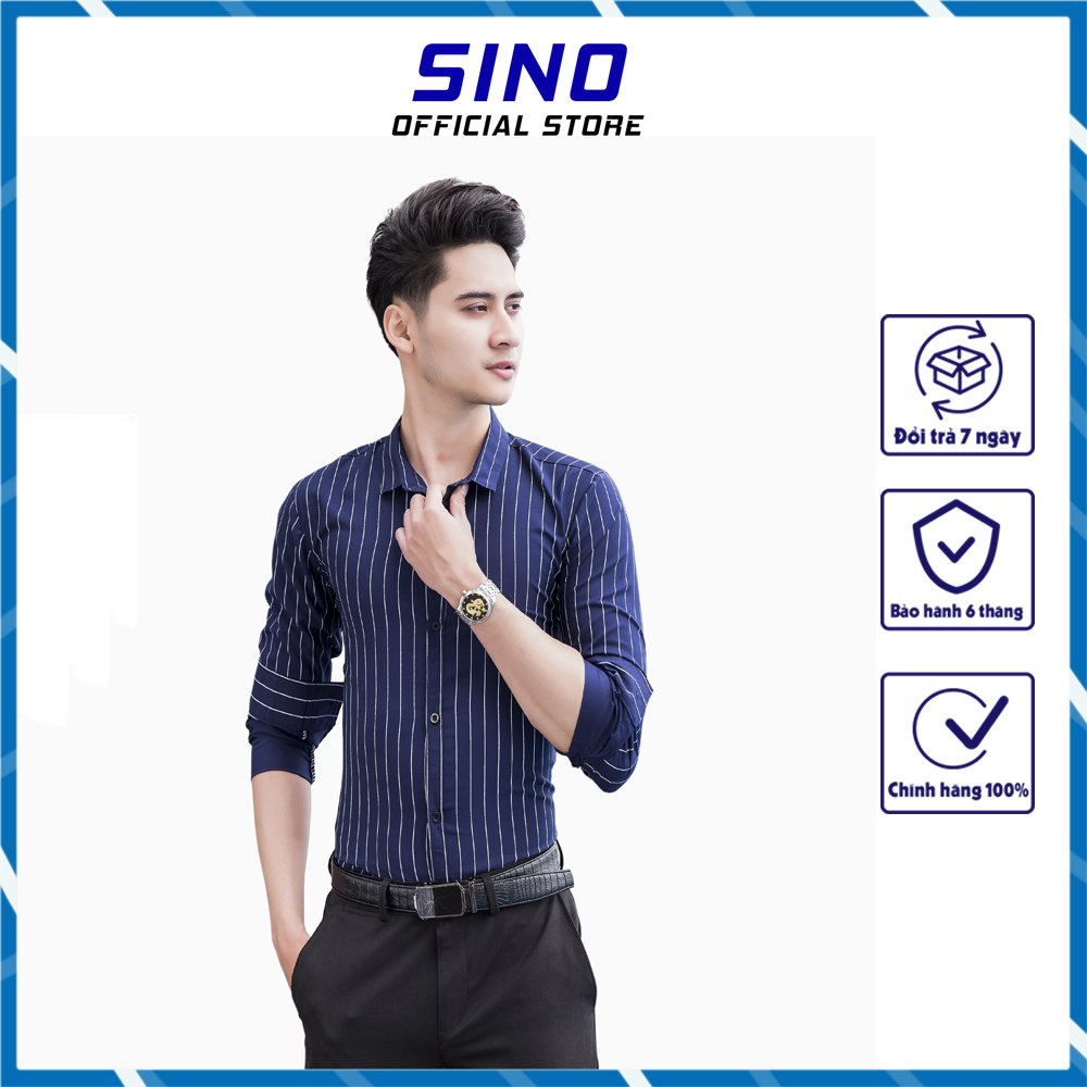 Áo sơ mi nam tay dài nam form rộng cao cấp giá rẻ trẻ trung hàn quốc SINO AD09