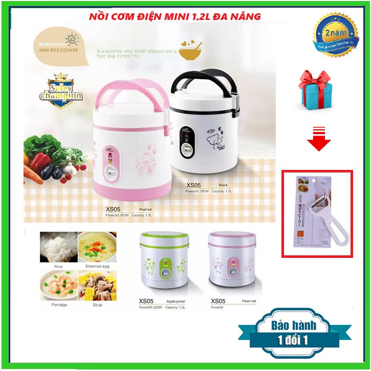 [ Tặng nạo rau củ ] Nồi cơm điện, nồi điện đa năng mini 1,2l hãng RDBAON Kenly nồi điện dành cho 1 người