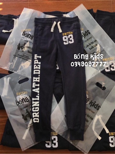 Quần Nỉ Jogger Bé Trai Số 93 Navy