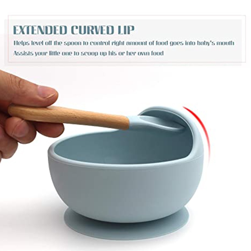Bộ 4 Món Chén Dĩa Muỗng Ống Hút Silicone Chia Ngăn Cho Bé