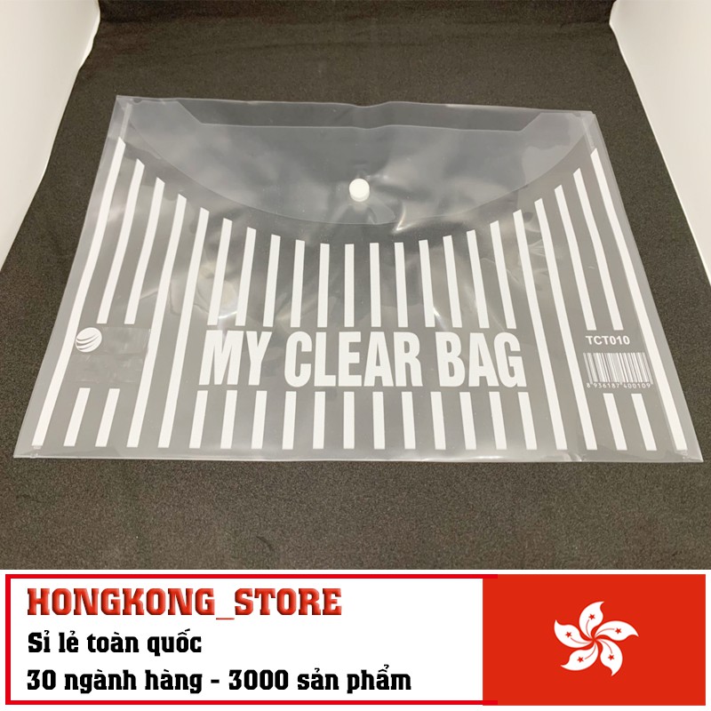 Túi Clear Bag khổ A Trung - Túi My Clear Bag văn phòng phẩm dầy đẹp