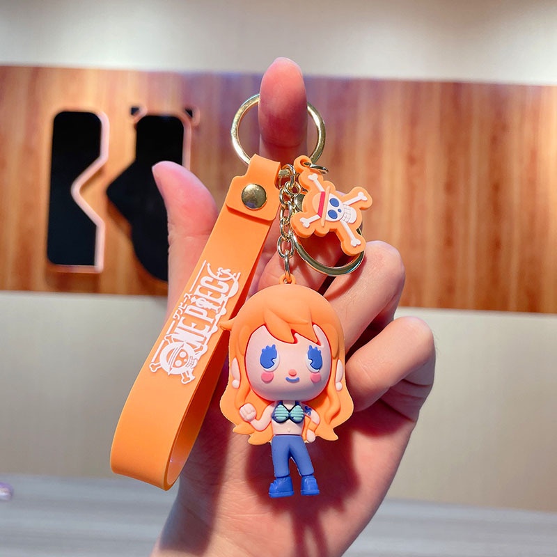 Móc Khóa PVC Hình Búp Bê Hoạt Hình one piece