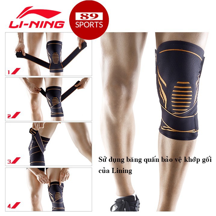 Băng bảo vệ khớp đầu gối Lining LQAK553-1, giúp bạn có những giây phút tập luyện thể thao thoải mái, an toàn