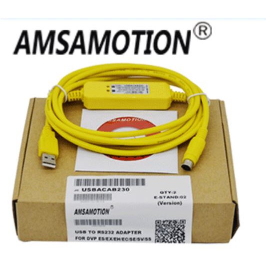 Cáp lập trình PLC Delta USBACAB230 màu vàng